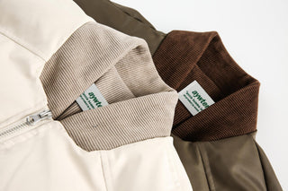 Unisex PU Stitching Cotton-Padded Jacket