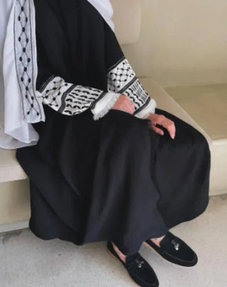 Embroidered Tassel Cardigan modest women dress - Hstrends