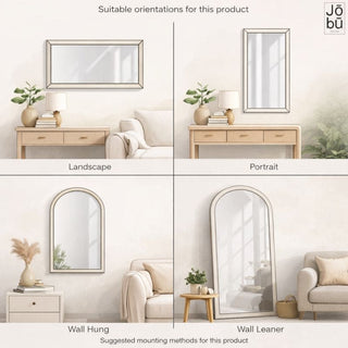 Emi - Full Length Gold Metal Runway Oval Mirror - 150cm x 60cm - Hstrends
