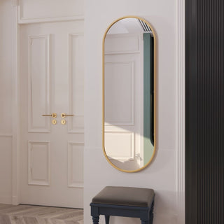 Emi - Full Length Gold Metal Runway Oval Mirror - 150cm x 60cm