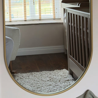 Emi - Gold Metal Runway Oval Mirror - 120cm x 40cm