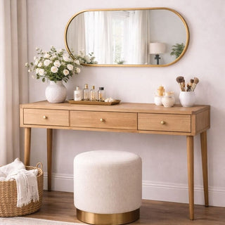 Emi - Gold Metal Runway Oval Mirror - 120cm x 40cm - Hstrends