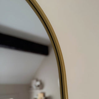 Emi - Gold Metal Runway Oval Mirror - 120cm x 40cm