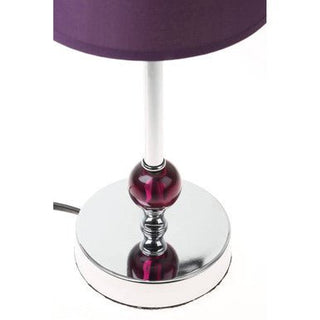 Evaine Chrome Table Lamp with Purple Shade - Hstrends