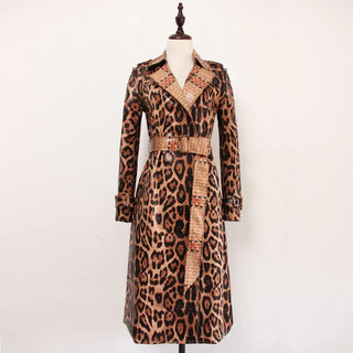 Leopard Luxe Leather Coat