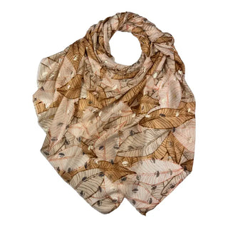 Summer forest leaves print scarves with golden patches various colours - Premium women accessories from hstrends - Just £11.99! Shop now at hstrends