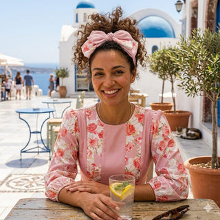 Floral satin double layer headbands - Hstrends