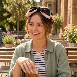 Floral satin double layer headbands - Hstrends