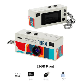 G6 Mini Thumb Small Action Camera with 32gb memory card, reader and c type adapter. - Hstrends