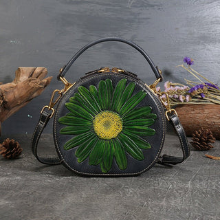 Genuine Leather women Vintage style Cowhide Shoulder Bag Crossbody Bag - Hstrends