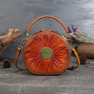 Genuine Leather women Vintage style Cowhide Shoulder Bag Crossbody Bag - Hstrends
