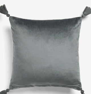 Grey Scallop Quilted Velvet Cushion Cover - Hstrends