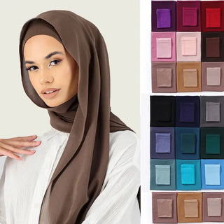 Two-Piece Chiffon Hijab - head coverup set