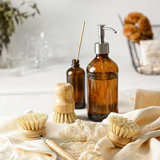 Hand crafted Bamboo Dish Brush Set | Eco - Friendly Washing Up Brushes - Hstrends