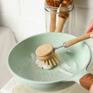 Hand crafted Bamboo Dish Brush Set | Eco - Friendly Washing Up Brushes - Hstrends
