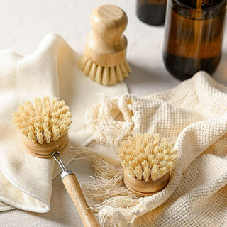 Hand crafted Bamboo Dish Brush Set | Eco - Friendly Washing Up Brushes - Hstrends