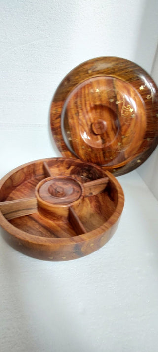 Hand crafted sasswood salad / dry fruit serving tray - Hstrends