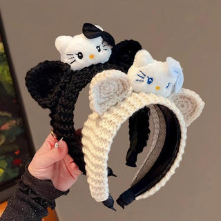 Handmade Cute Hello Kitty Knit Hair Headband - Hstrends