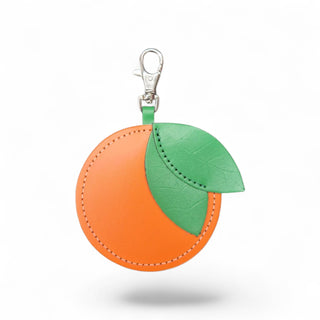 Handmade Leather Fruity Bag Charm – Orange - Hstrends