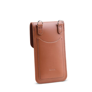 Handmade Leather Mobile Phone Pouch Plus - Chestnut - Hstrends