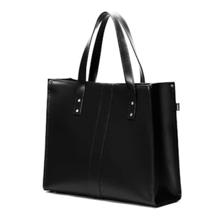 Handmade Leather Shopper - Black - Hstrends