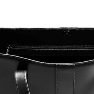 Handmade Leather Shopper - Black - Hstrends