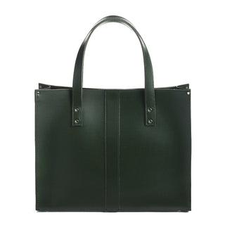 Handmade Leather Shopper - Ivy Green - Hstrends