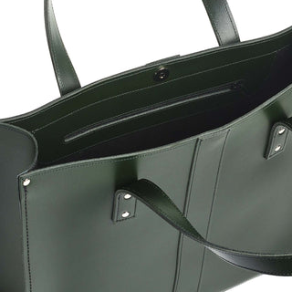 Handmade Leather Shopper - Ivy Green - Hstrends