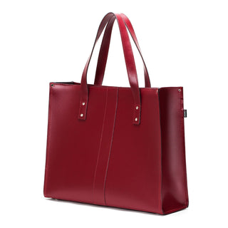 Handmade Leather Shopper - Oxblood - Hstrends