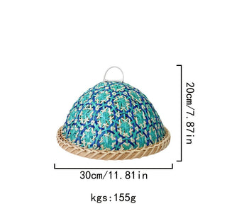 Handmade Rattan Woven Nanyang Style Fruit Plate Bread cover Basket Round With Lid - Hstrends