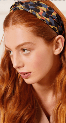 Headband khaki green soft animal printed - Hstrends