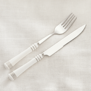 Heritage Gold 24-Piece Cutlery Set – White - Hstrends