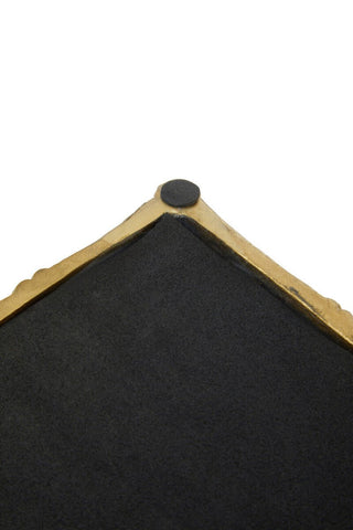 Hiba Gold Finish Bamboo Effect Mirrored Tray - Hstrends