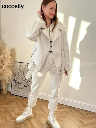 High Quality Woman's Faux Leather Fur Coat - Hstrends