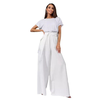 High Waist Sequin Patchwork Short Sleeved Jumpsuit - Hstrends