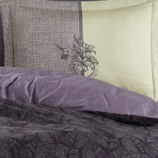 Hobby Lotus Purple - Double Satin Duvet Cover Set 6pc - Hstrends