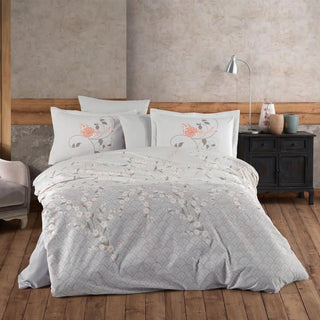 Hobby Missy Gray - Poplin Double Duvet Cover Set 4pc - Hstrends