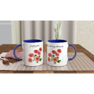 Hstrends 11oz Floral  MOM you are my heaven Ceramic Mug.