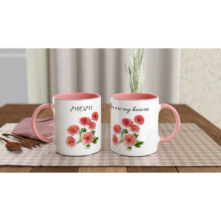 Hstrends 11oz Floral  MOM you are my heaven Ceramic Mug.