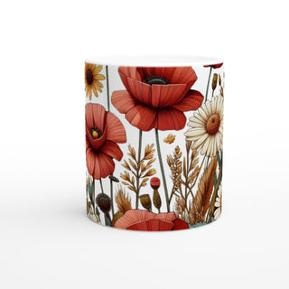 Hstrends 300ml White spring festival Floral Ceramic Mug.