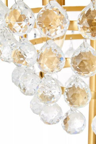 Hutchinson Clear Crystal Floor Lamp with Gold Metal - Hstrends