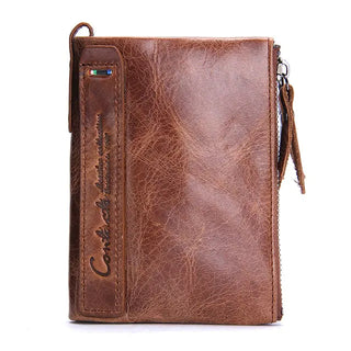 Short Bifold Genuine Leather Wallets for Women