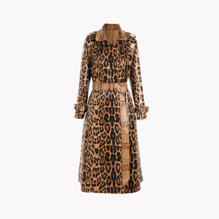 Leopard Luxe Leather Coat