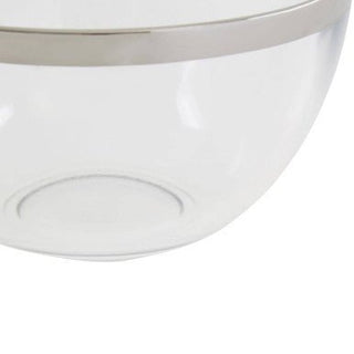 Ida Glass Bowl With Silver Rim - Hstrends