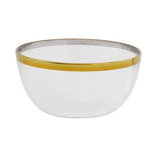 Ida Textured Glass Bowl With Gold Rim - Hstrends