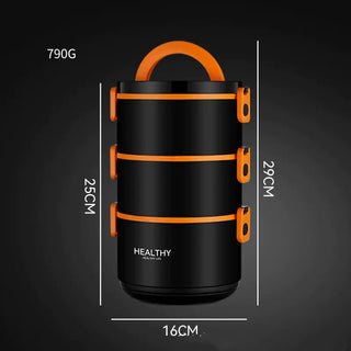 Insulated Multi - Layer Microwave Heating Lunch Box - Hstrends