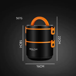 Insulated Multi - Layer Microwave Heating Lunch Box - Hstrends