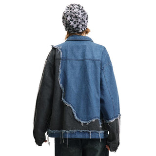 Irregular Patchwork Coat – Color Contrast Design - Hstrends