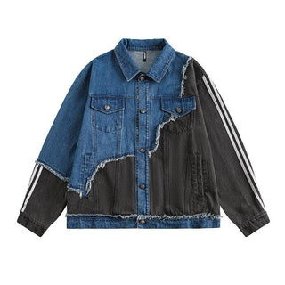 Irregular Patchwork Coat – Color Contrast Design - Hstrends