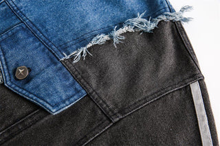 Irregular Patchwork Coat – Color Contrast Design